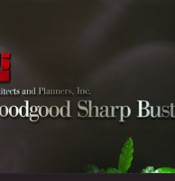 Bloodgood Sharp Buster Architects Lobby Sign